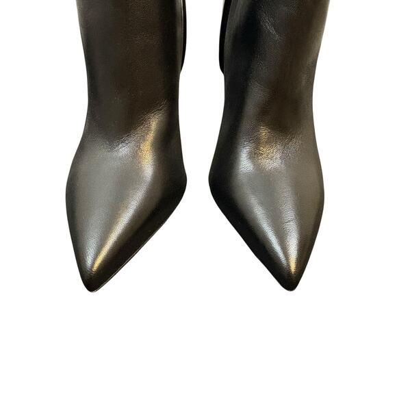 Saint Laurent Opyum YSL Ankle Booties Sculpted Heel Leather Statement Winter 5.5 - Picture 6 of 14